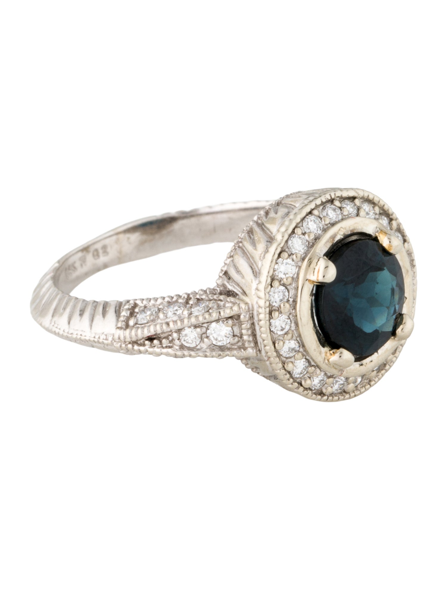 Ring 14K 1.30ct Tourmaline & Diamond Cocktail Ring