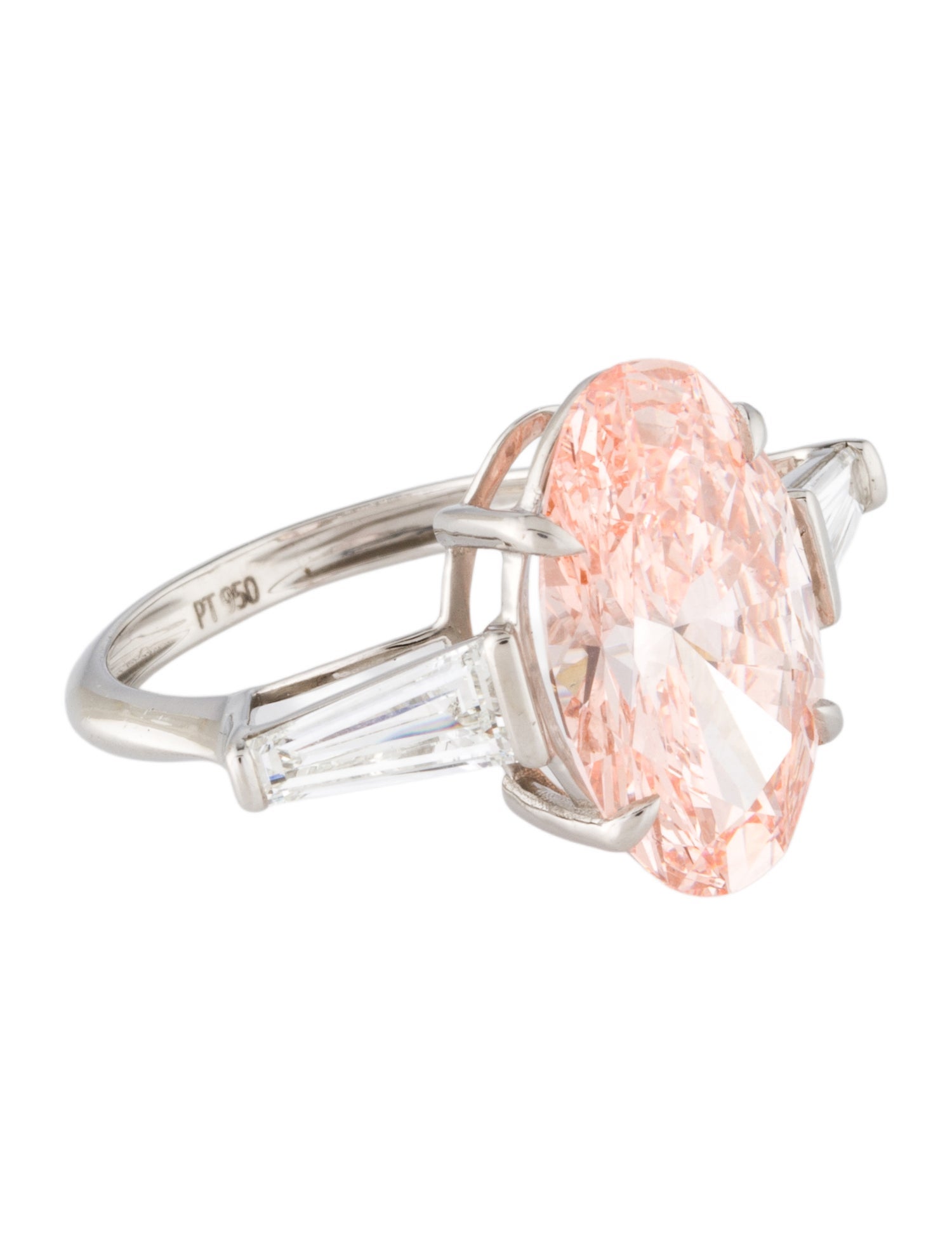 Ring Platinum 5.36ct Lab-Grown Diamond Engagement Ring