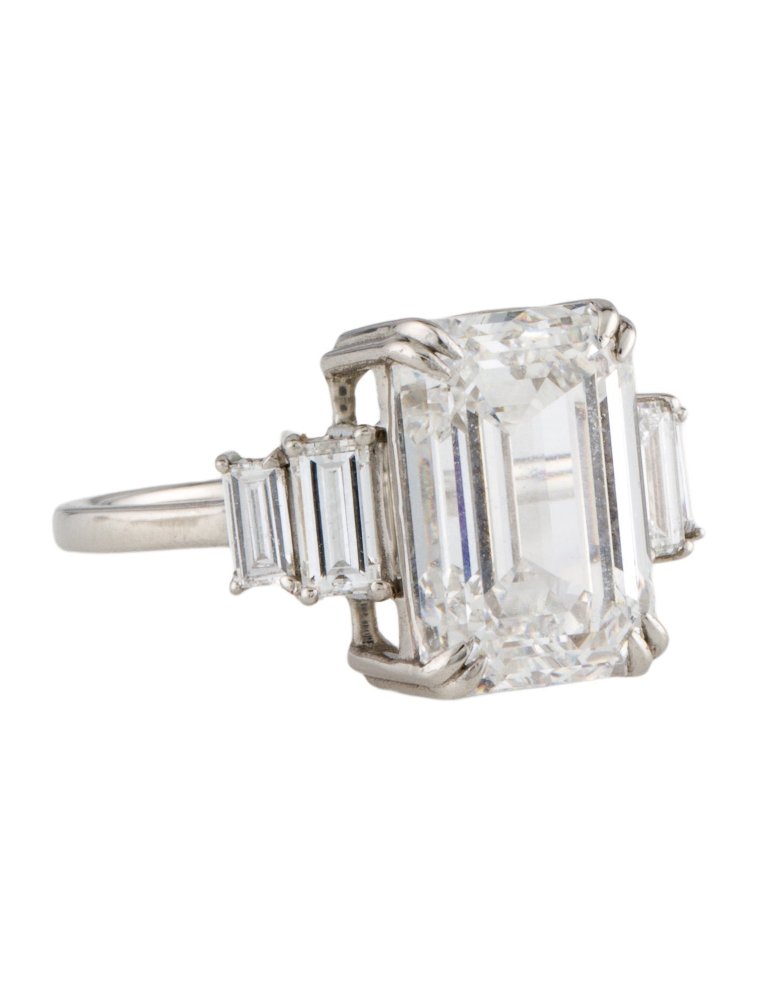 Ring Platinum 6.29ct Lab-Grown Diamond Engagement