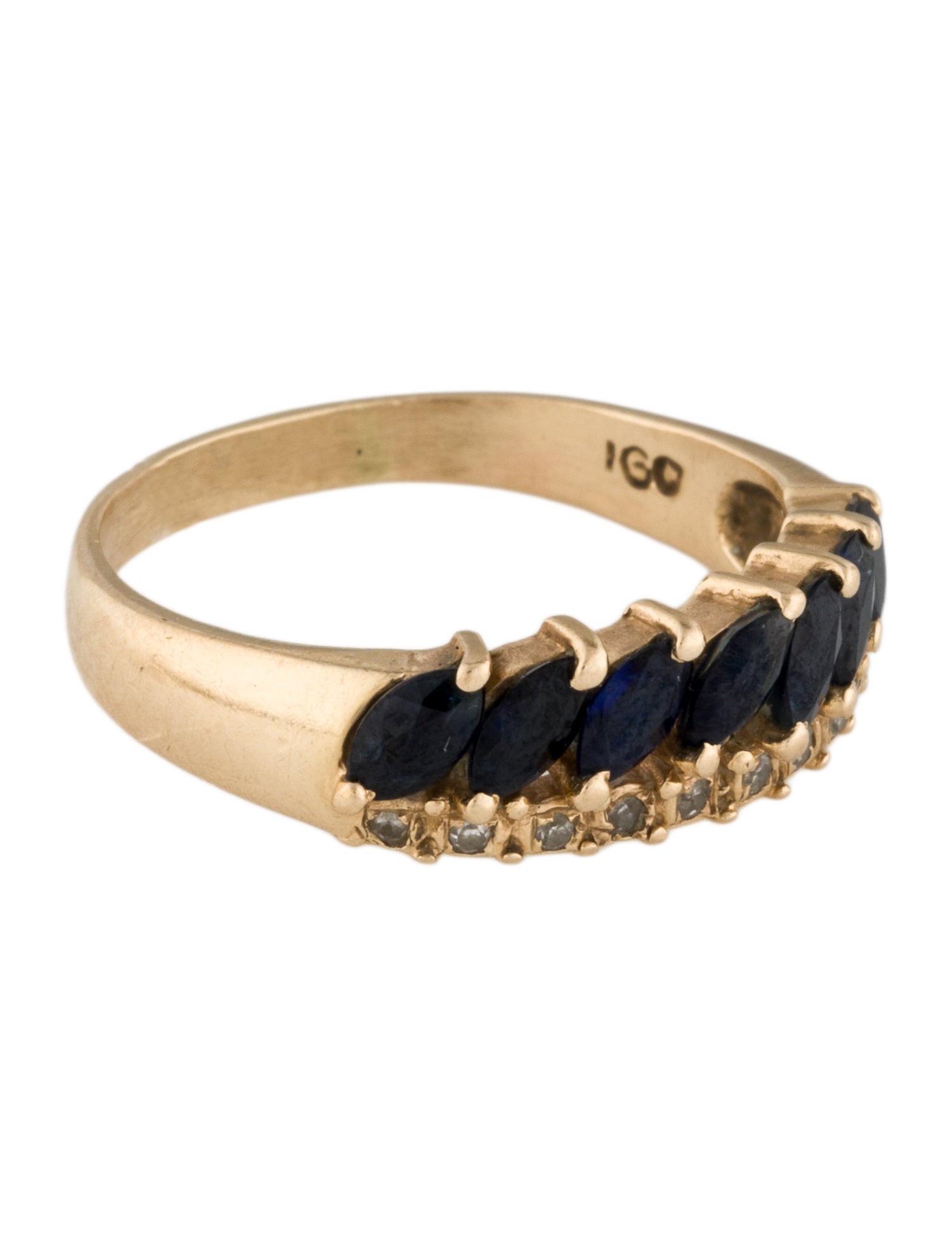 Ring 14K 1.47ctw Sapphire & Diamond Band