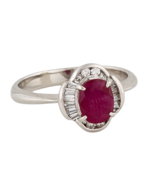 Ring Platinum 1.20ct Ruby & Diamond Ring