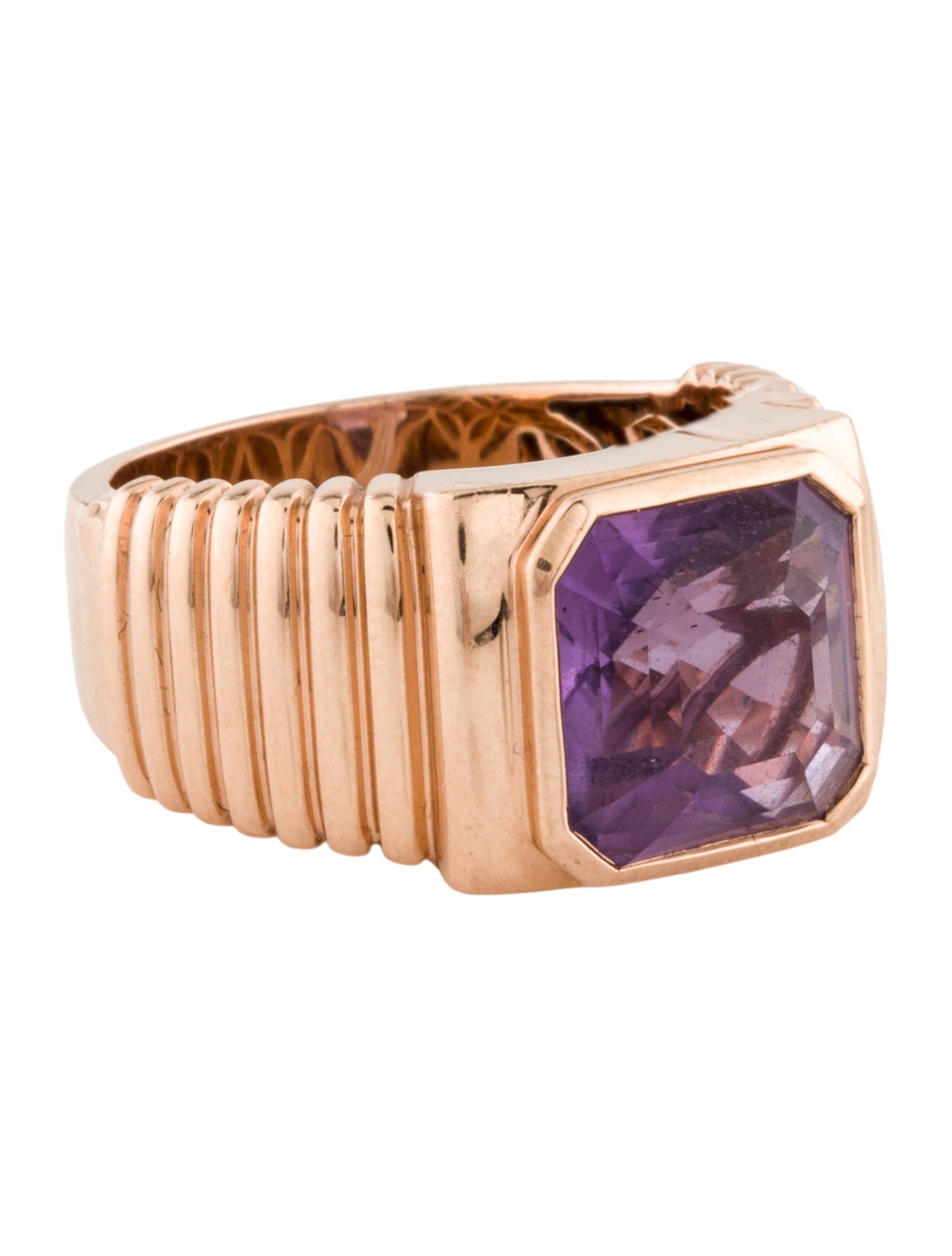 Ring 14K 4.54ct Amethyst Cocktail Ring