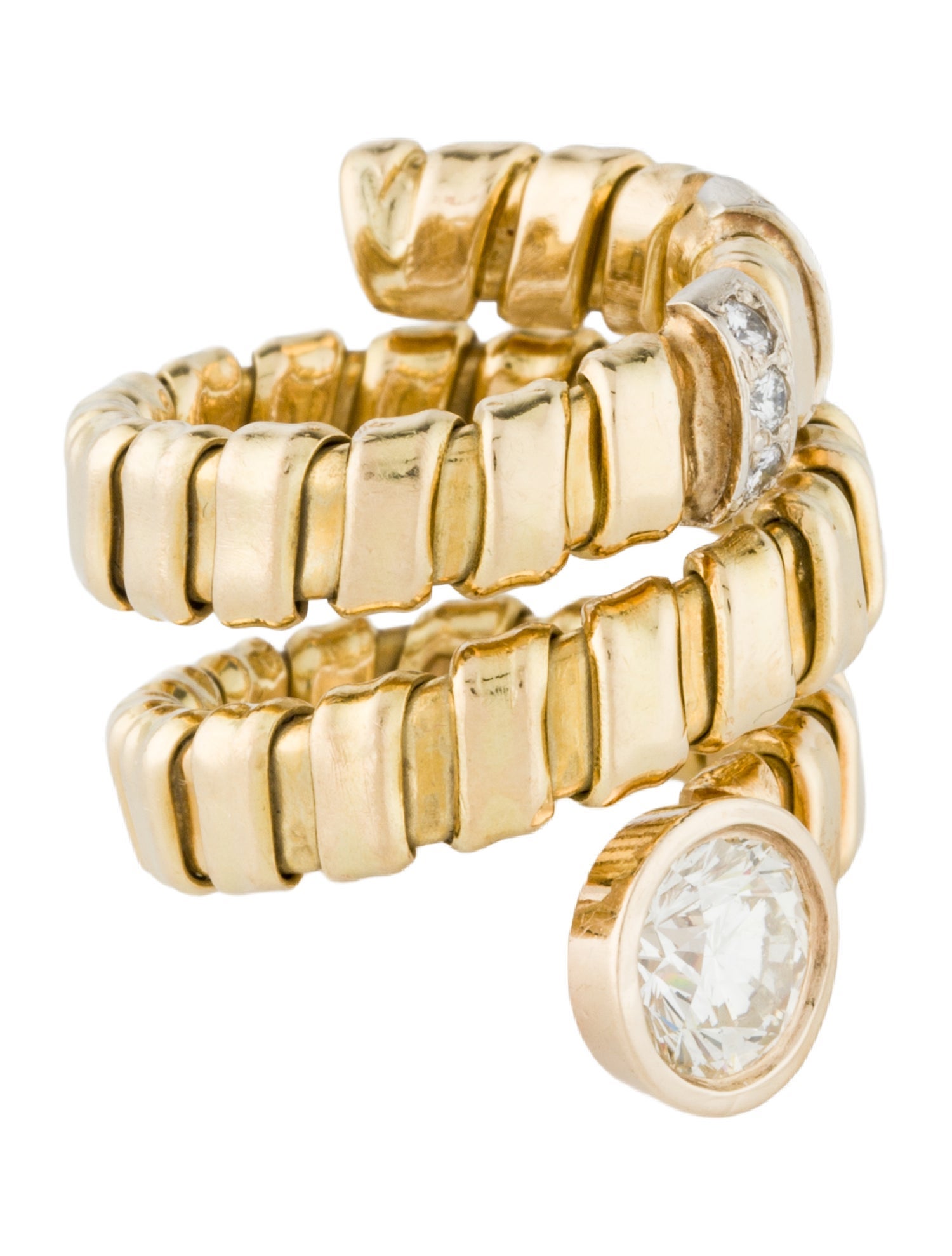 Ring 18K 1.12ct Diamond Wrap Cocktail