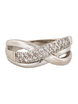 Ring 14K Diamond Crossover Band Ring