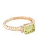 Ring 14K 1.20ct Peridot & Diamond Cocktail Ring
