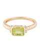 Ring 14K 1.20ct Peridot & Diamond Cocktail Ring
