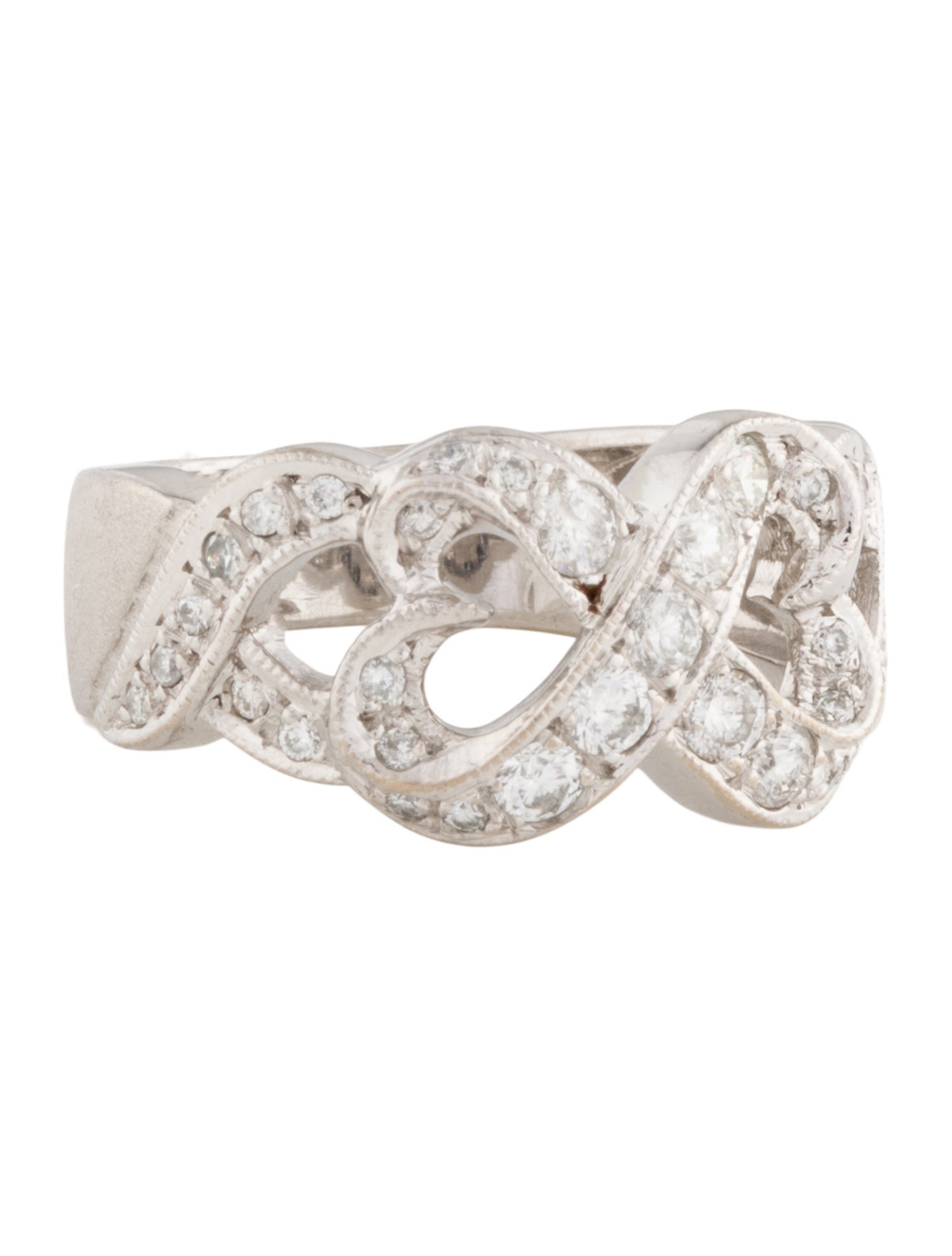 Ring 18K Diamond Infinity Heart Ring
