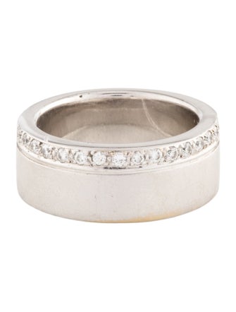 Ring 18K Diamond Brushed Band
