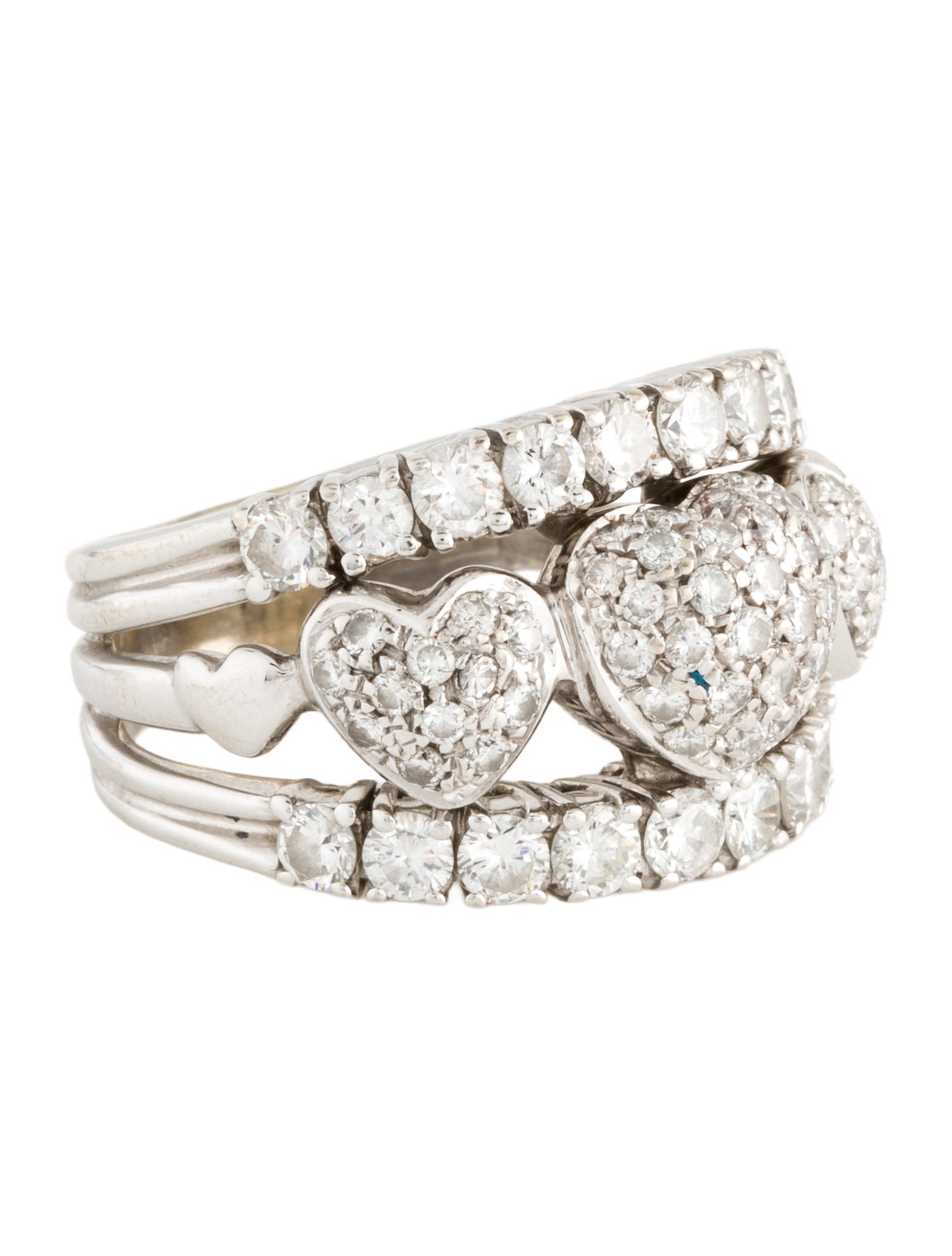 Ring 18K 2.22ctw Diamond Heart Cocktail Ring