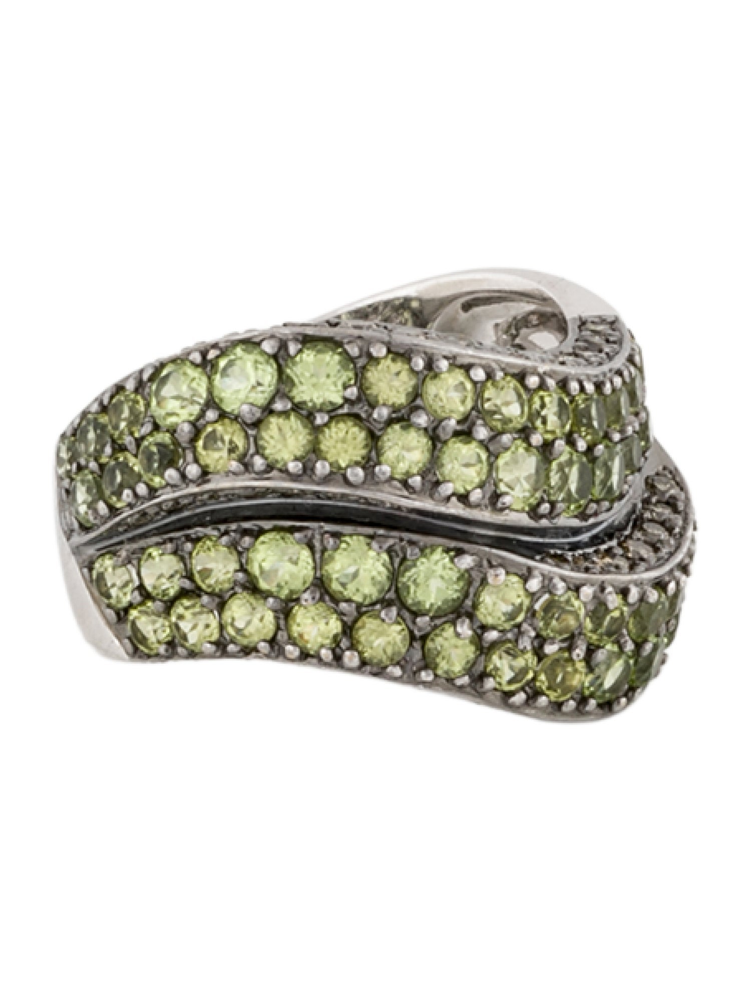 Ring 18K Peridot & Diamond Cocktail Ring