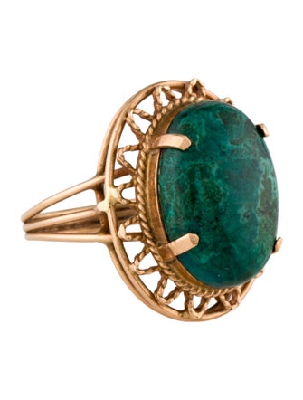 Ring 14K Azurmalachite Cocktail Ring