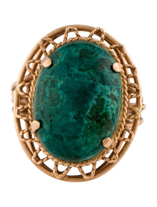 Ring 14K Azurmalachite Cocktail Ring