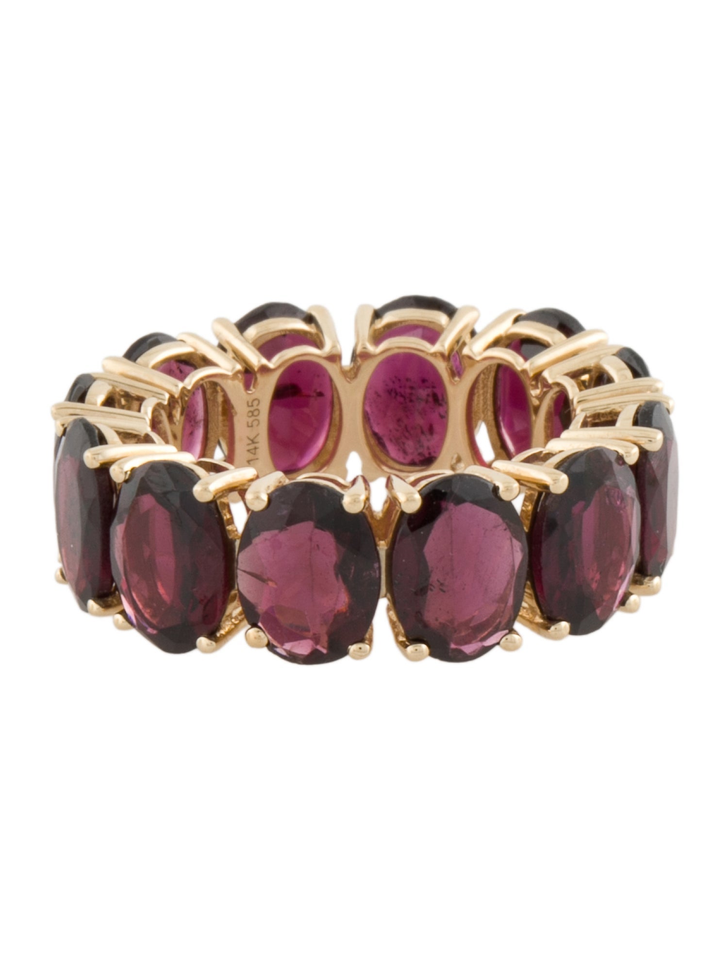 Ring 14K 14.11ct Rhodolite Eternity Band