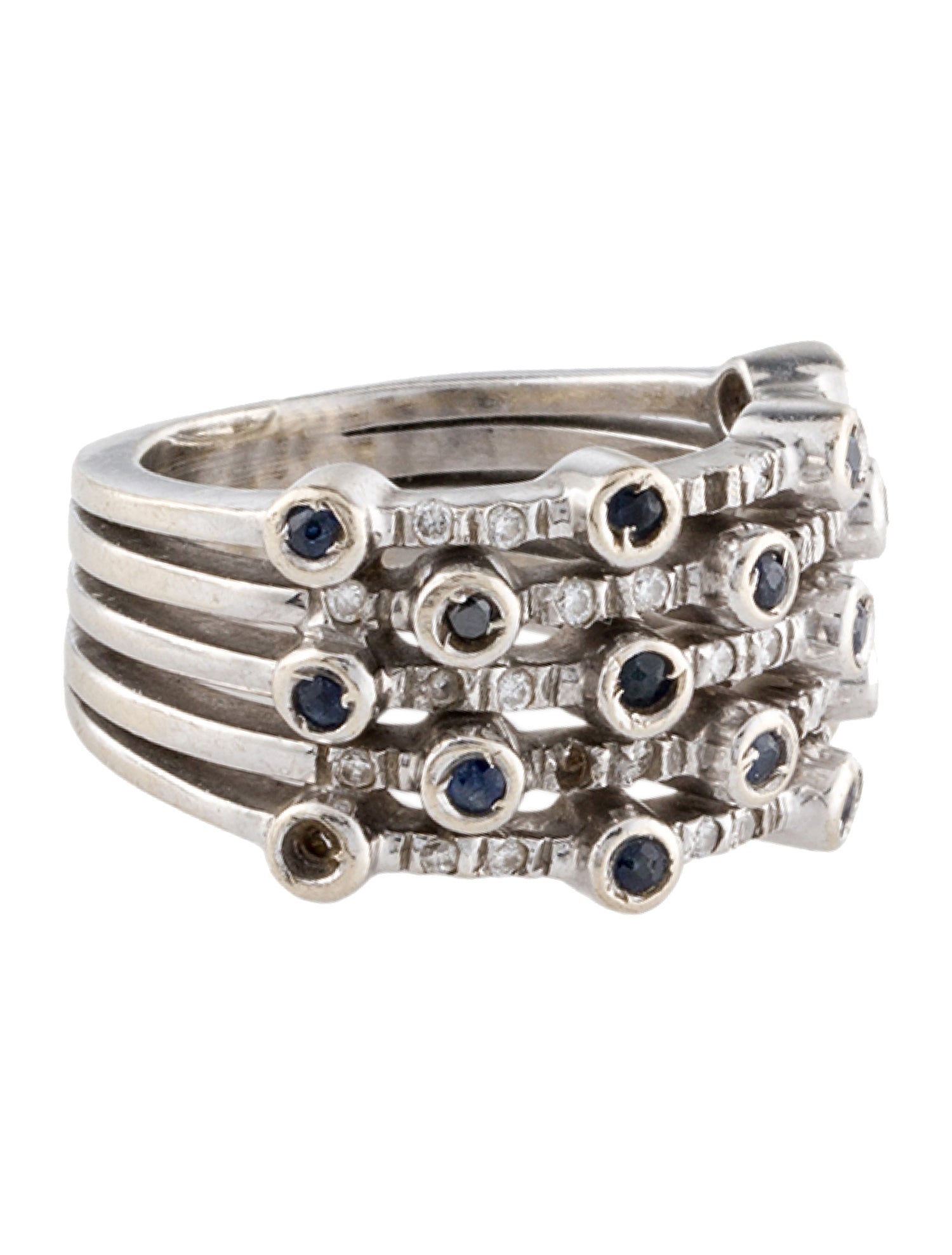 Ring 18K Sapphire & Diamond Band