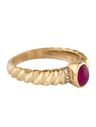 Ring 18K Ruby & Diamond Cocktail Ring