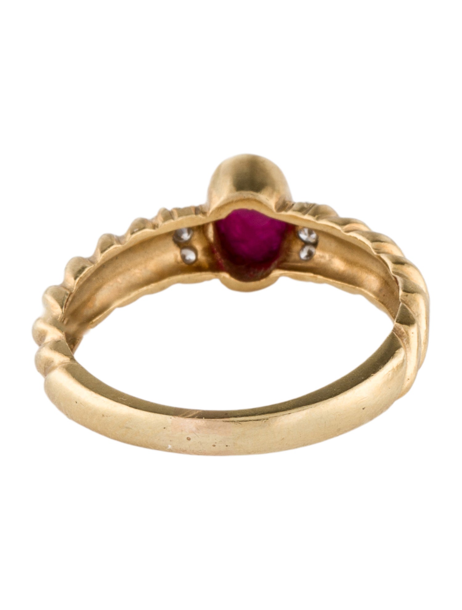 Ring 18K Ruby & Diamond Cocktail Ring