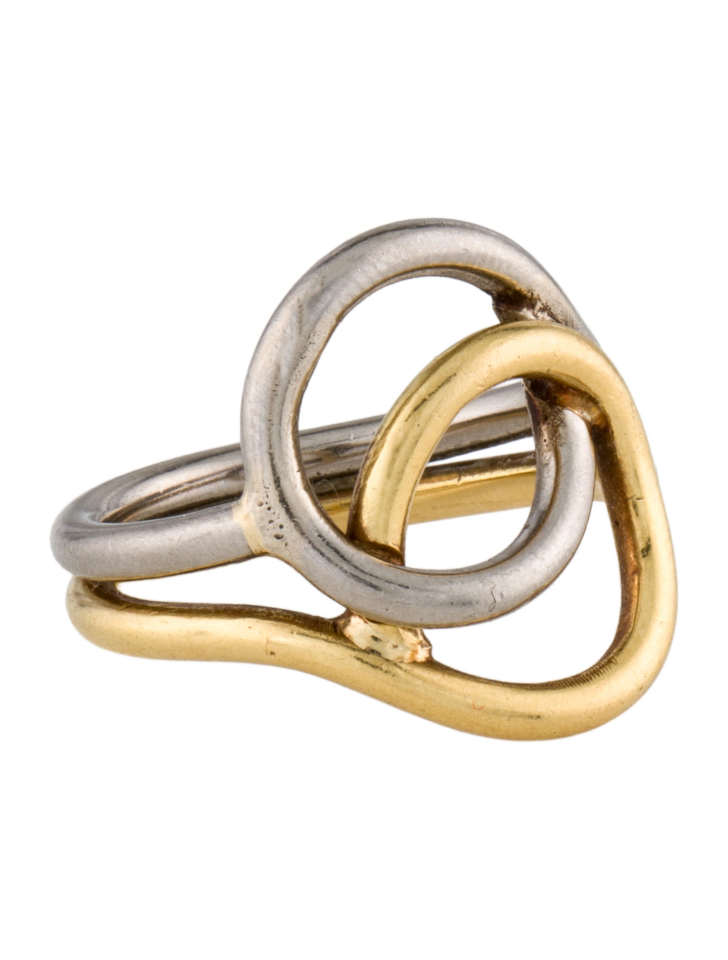 Ring 18K Interlocking Circles Cocktail