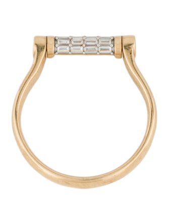 Audry Rose x Matteo Cibic 14K Diamond Tusk Baguette Flip Ring