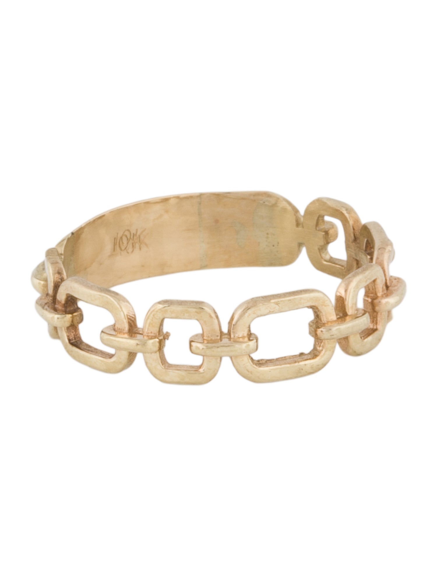 Ring 10K Chain Links Band