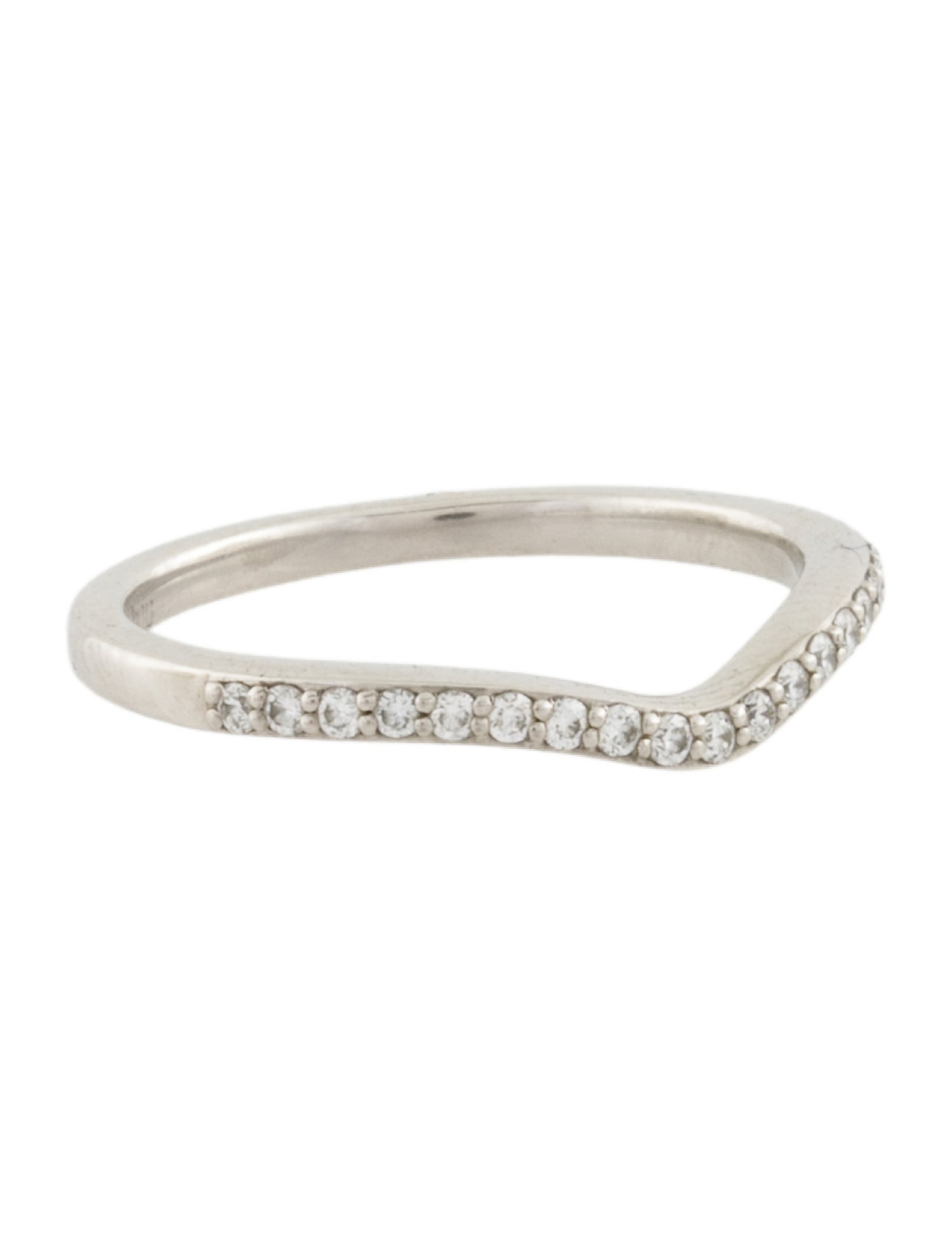 Ring Platinum Diamond Contour Band