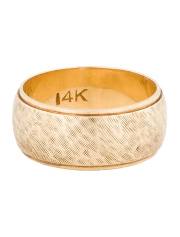 Ring Band 14K Florentine Wedding 6