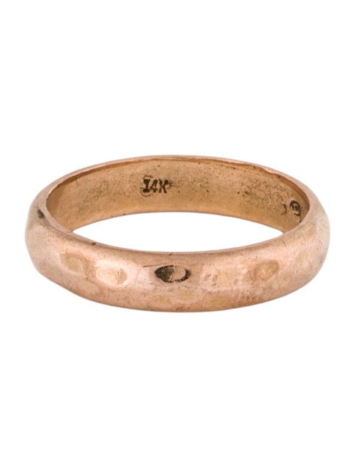 Ring 14K Hammered Wedding Band Ring
