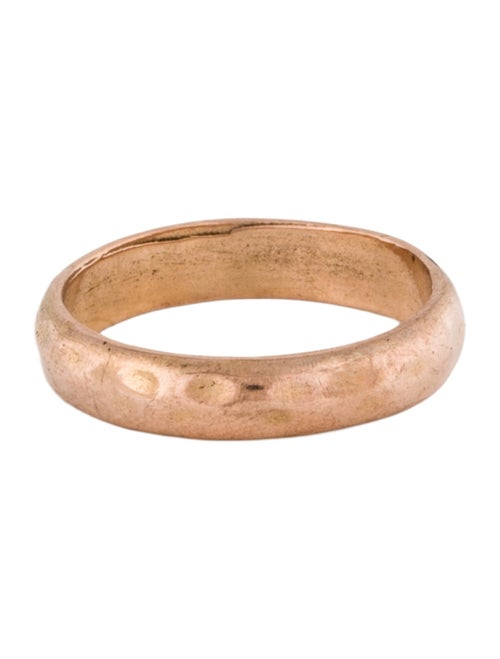 Ring 14K Hammered Wedding Band Ring