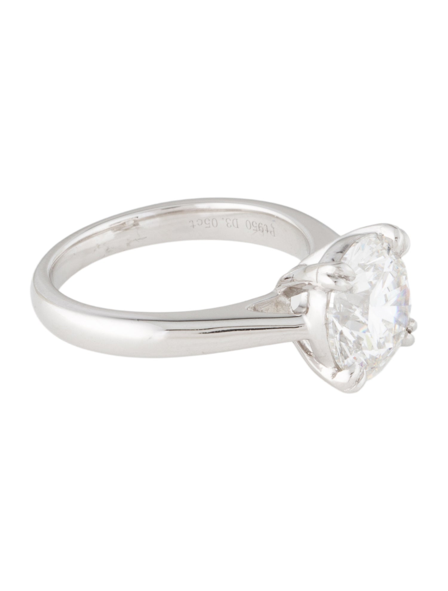 Ring Platinum 3.04ct Lab-Grown Diamond Engagement