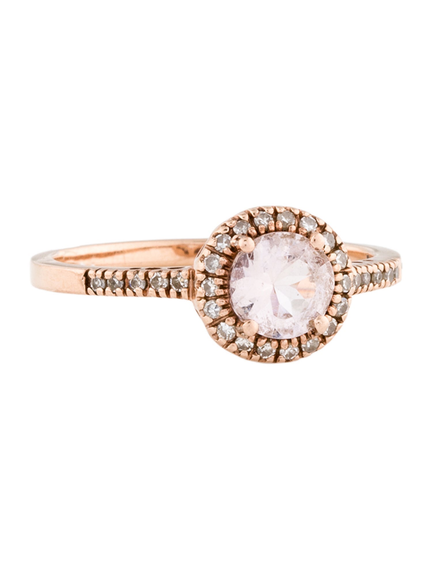 Ring 14K Morganite & Diamond Cocktail Ring