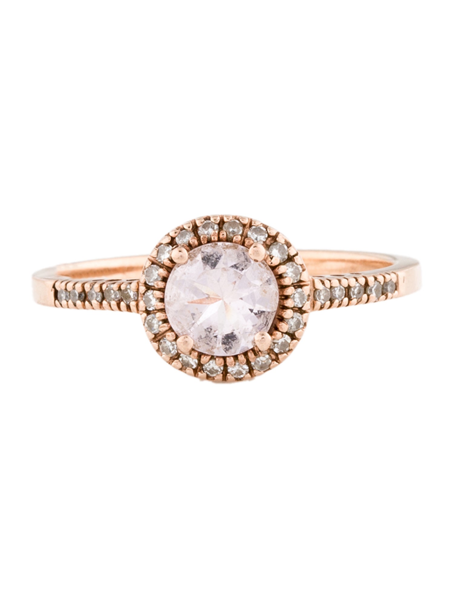 Ring 14K Morganite & Diamond Cocktail Ring
