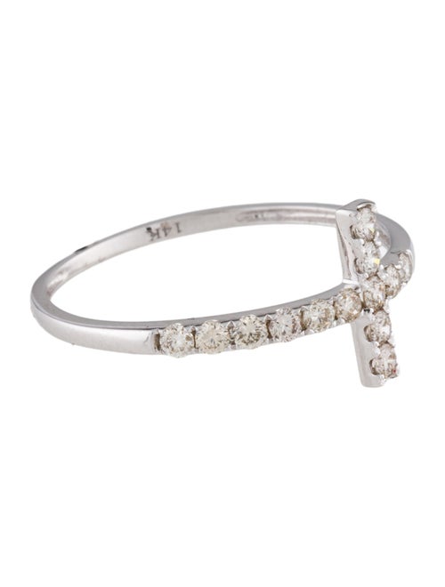 Ring 14K Diamond Cross Cocktail RIng