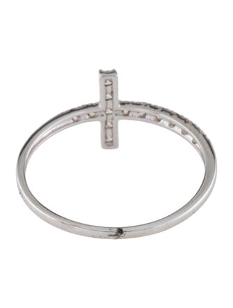 Ring 14K Diamond Cross Cocktail RIng