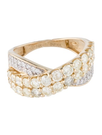 Ring 14K 1.50ctw Diamond Crossover Ring