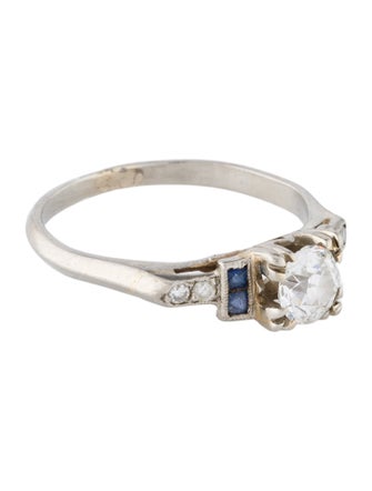 Ring 14K Diamond & Sapphire Cocktail Ring