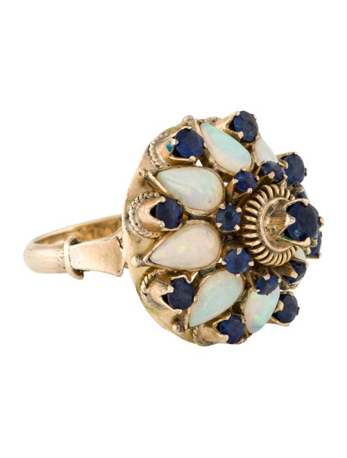 Ring 14K 2.56ctw Opal & Sapphire Cocktail Ring