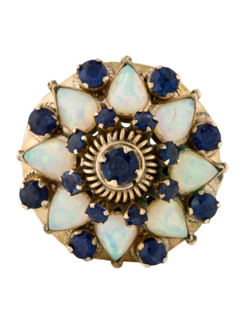 Ring 14K 2.56ctw Opal & Sapphire Cocktail Ring