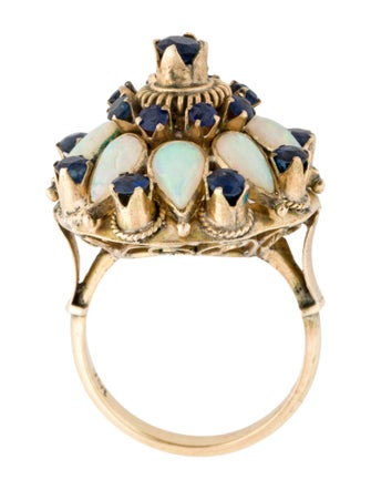 Ring 14K 2.56ctw Opal & Sapphire Cocktail Ring