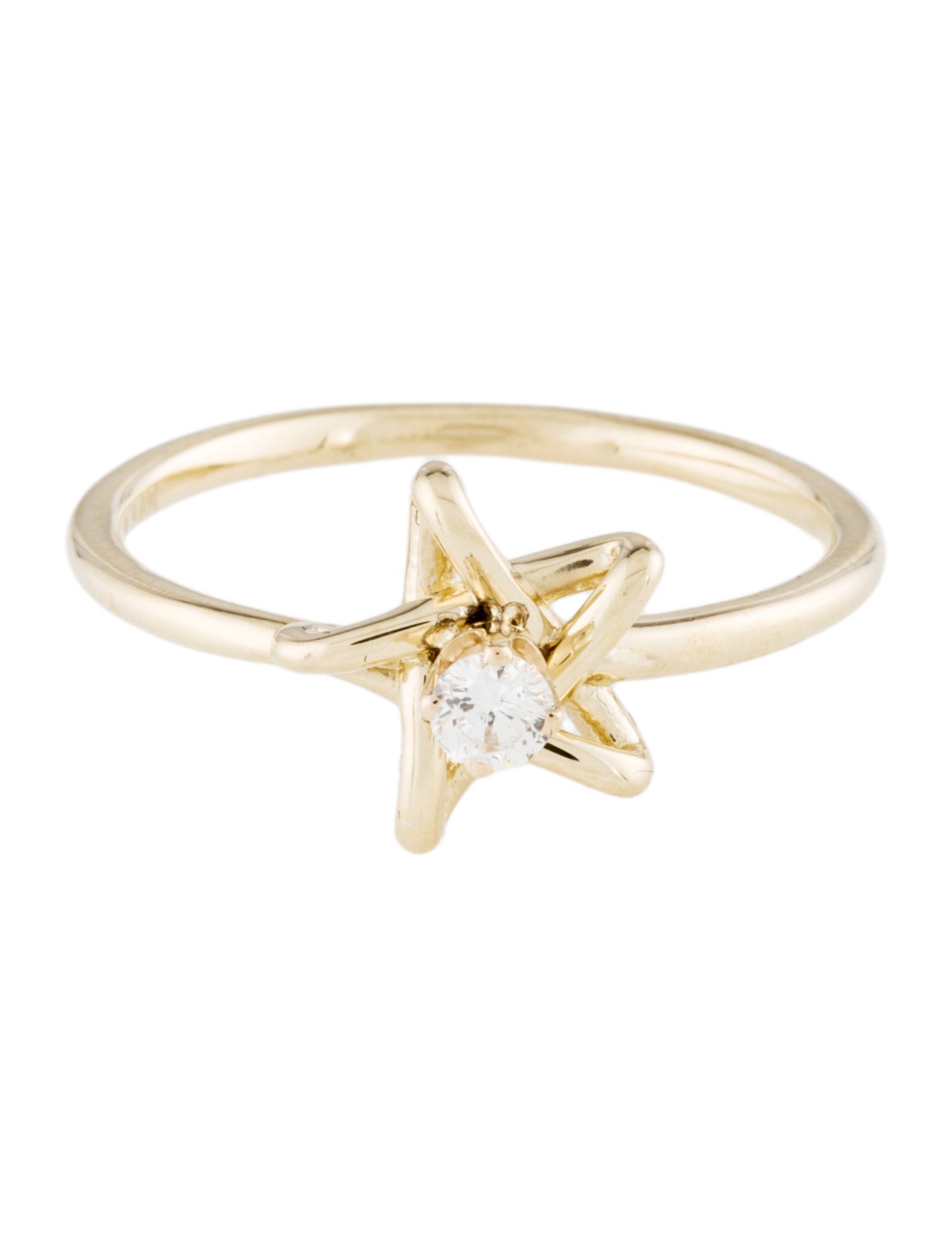 Ring 14K Diamond Star Cocktail Ring