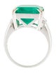 Ring 18K 9.04ct Emerald & Diamond Cocktail Ring