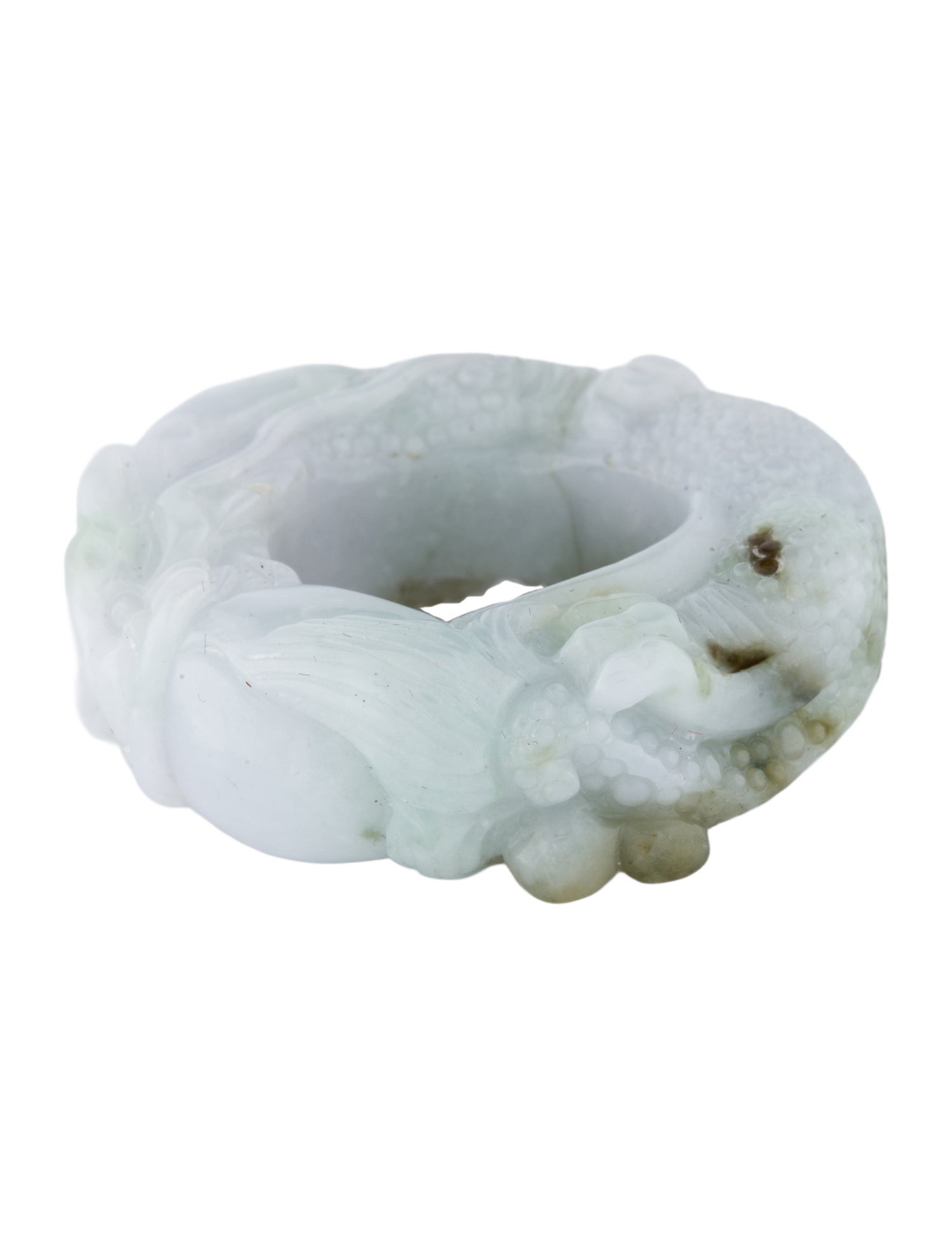 Ring Jadeite Carved Dragon Band
