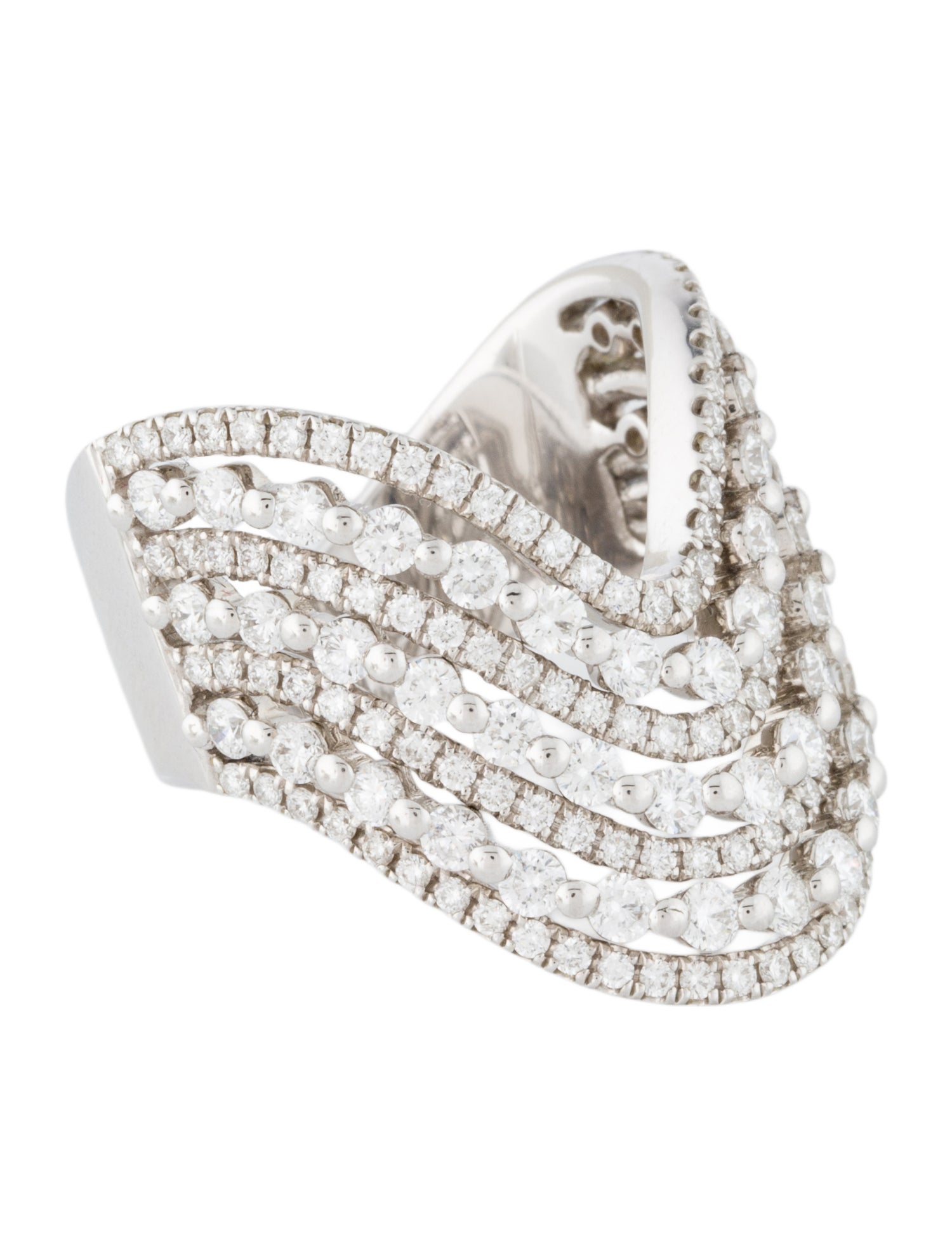 Ring 14K 2.32ctw Diamond Curved Band