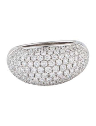 Ring 18K 3.45ctw Diamond Dome Band