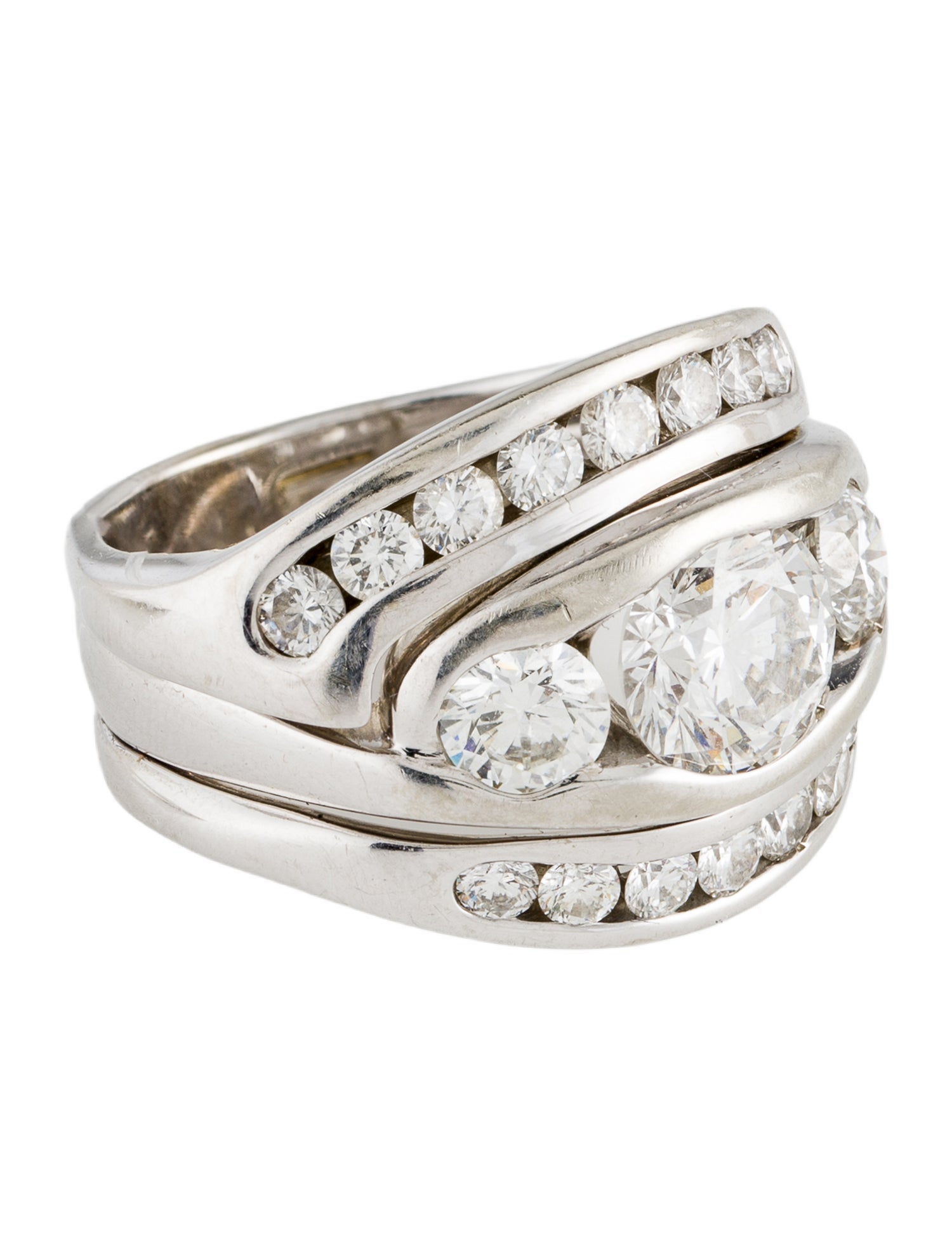 Ring 14K 3.28ctw Diamond Cocktail