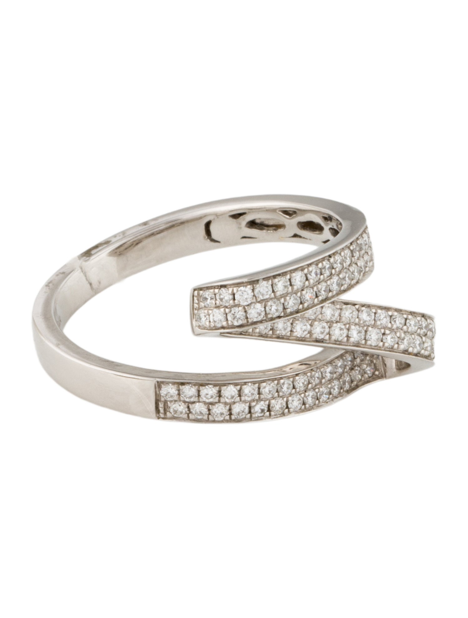 Ring 14K Diamond Ribbon Cocktail Ring