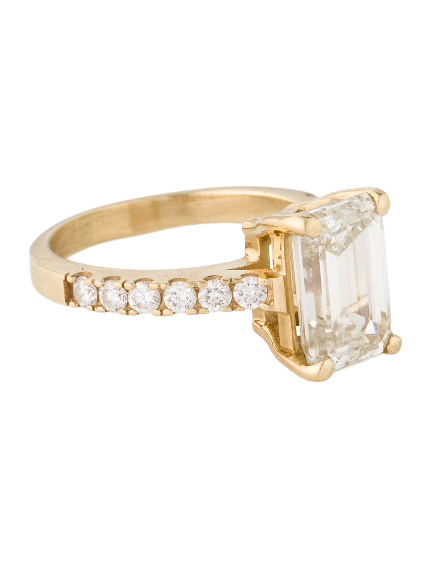 Ring 14K 3.77ct Lab-Grown Diamond Engagement Ring