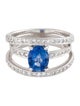 Ring 14K 2.16ct Sapphire & Diamond Cocktail Ring