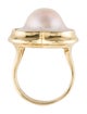 Ring 14K Pearl Heart Cocktail Ring