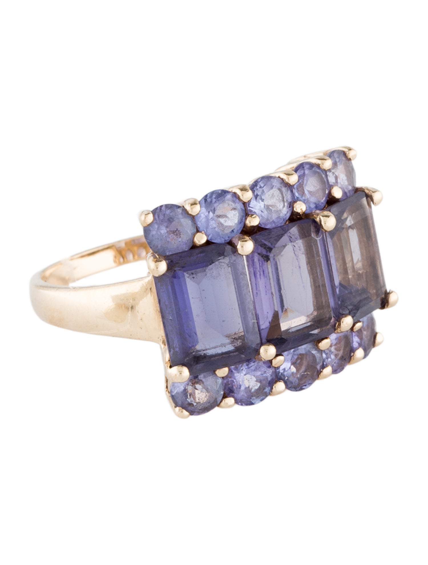 Ring 14K 4.30ctw Iolite Cocktail Ring