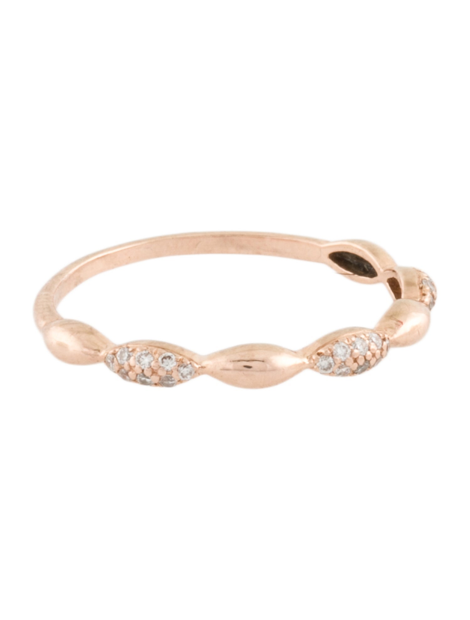 Ring 14K Diamond Fluted Band