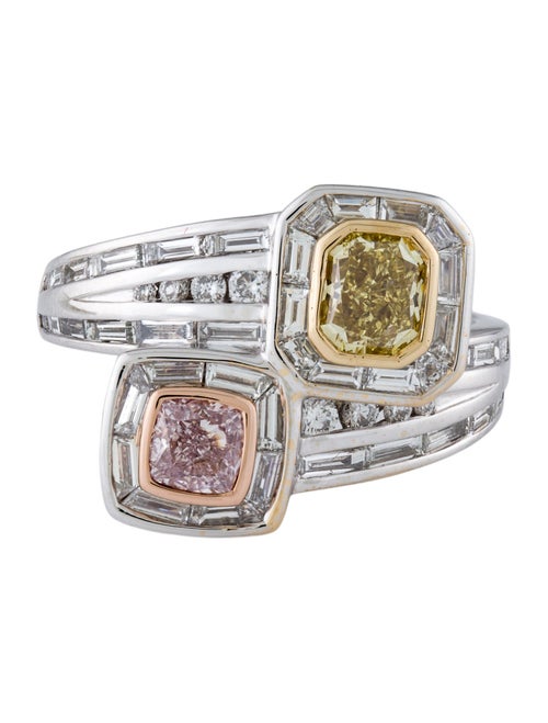 Ring 18K Diamond Toi et Moi Cocktail Ring